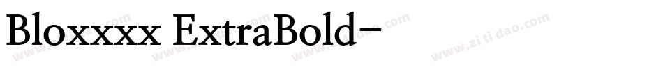 Bloxxxx ExtraBold字体转换